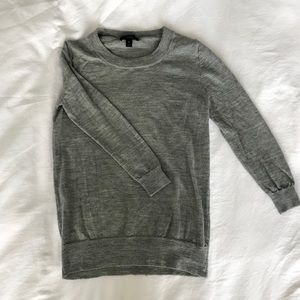 J. Crew Sweater - Gray 3/4 Sleeve, Petite Small